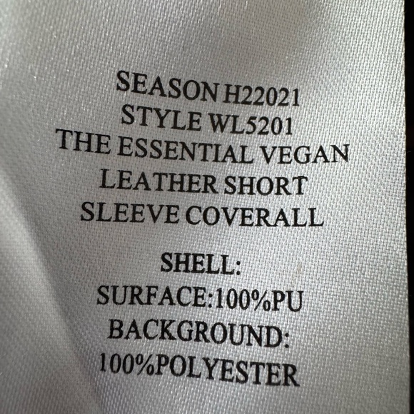 NWOT Wildfang Essential Coveralls, Black Vegan Leather, Large RARE HTF - Picture 13 of 13